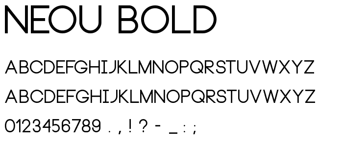 Neou Bold font